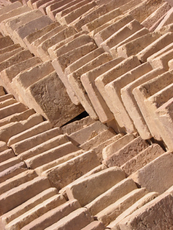 Arg-e Bam (Bam Citadel), Iran: "Khesht" tiles to be used in restorations