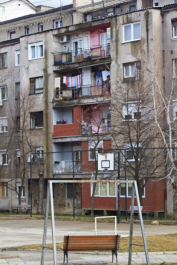 028 Apartment block in North Mitrovica, Kosovo, 2016